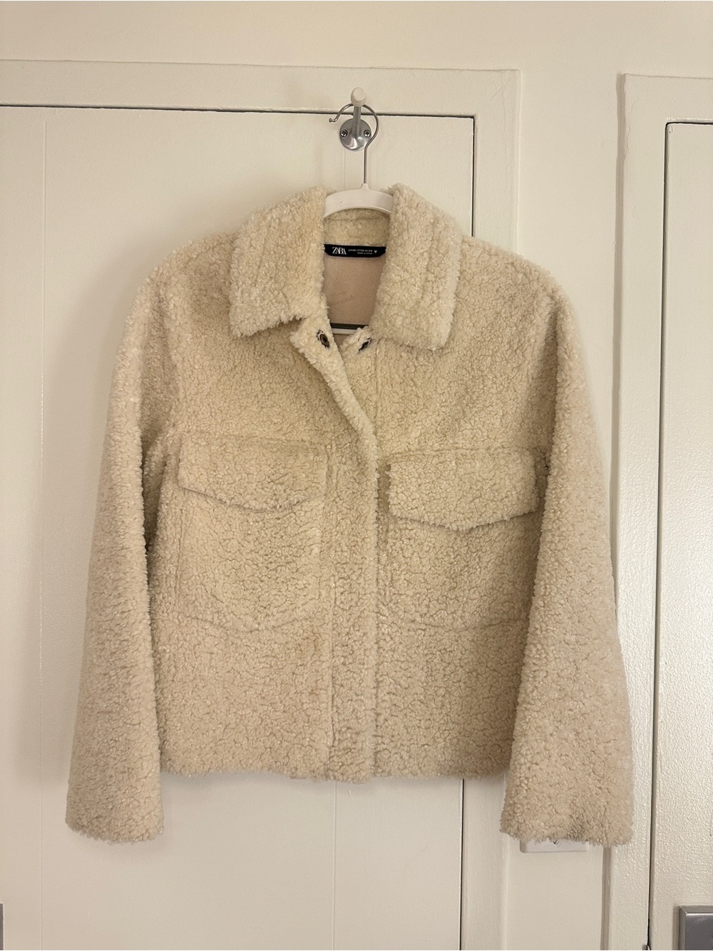 Zara Cream Teddy Sherpa Jacket